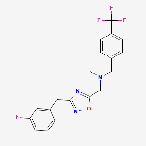 1-[3-(3-fluorobenzyl)-1,2,4-oxadiazol-5-yl]-N-methyl-N-[4-(trifluoromethyl)benzyl]methanamine