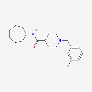 molecular formula C21H32N2O B4882235 N-cycloheptyl-1-(3-methylbenzyl)piperidine-4-carboxamide 
