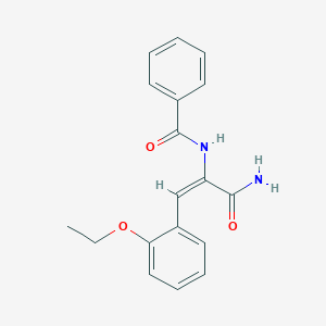 molecular formula C18H18N2O3 B4882245 N-[(E)-3-amino-1-(2-ethoxyphenyl)-3-oxoprop-1-en-2-yl]benzamide 