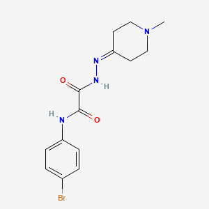 molecular formula C14H17BrN4O2 B4882267 N-(4-bromophenyl)-2-[2-(1-methylpiperidin-4-ylidene)hydrazinyl]-2-oxoacetamide 