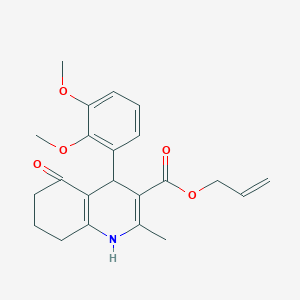 molecular formula C22H25NO5 B4882298 Prop-2-en-1-yl 4-(2,3-dimethoxyphenyl)-2-methyl-5-oxo-1,4,5,6,7,8-hexahydroquinoline-3-carboxylate 