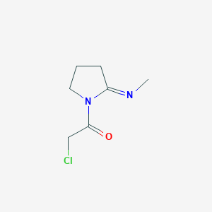 molecular formula C7H11ClN2O B048823 2-Chloro-1-(2-methyliminopyrrolidin-1-yl)ethanone CAS No. 122600-33-3