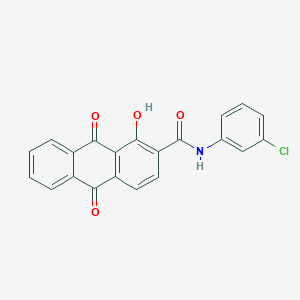 molecular formula C21H12ClNO4 B4882349 N-(3-chlorophenyl)-1-hydroxy-9,10-dioxoanthracene-2-carboxamide 