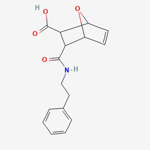 molecular formula C16H17NO4 B4882433 3-[(2-Phenylethyl)carbamoyl]-7-oxabicyclo[2.2.1]hept-5-ene-2-carboxylic acid 
