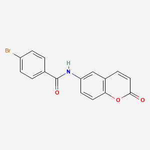 molecular formula C16H10BrNO3 B4882450 4-bromo-N-(2-oxochromen-6-yl)benzamide 