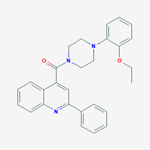 molecular formula C28H27N3O2 B4882482 4-[4-(2-ETHOXYPHENYL)PIPERAZINE-1-CARBONYL]-2-PHENYLQUINOLINE 