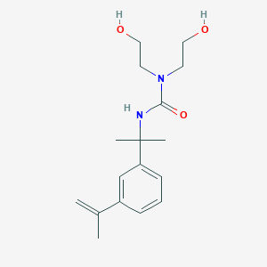 molecular formula C17H26N2O3 B048825 1,1-Bis(2-hydroxyethyl)-3-[2-(3-prop-1-en-2-ylphenyl)propan-2-yl]urea CAS No. 111256-33-8