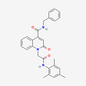 molecular formula C28H27N3O3 B4882522 N-BENZYL-2-OXO-1-{[(2,4,6-TRIMETHYLPHENYL)CARBAMOYL]METHYL}-1,2-DIHYDROQUINOLINE-4-CARBOXAMIDE 