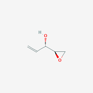molecular formula C5H8O2 B048826 (1S)-1-[(2R)-Oxiran-2-yl]prop-2-en-1-ol CAS No. 100017-22-9