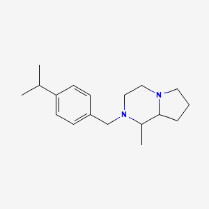 molecular formula C18H28N2 B4882689 1-methyl-2-[(4-propan-2-ylphenyl)methyl]-3,4,6,7,8,8a-hexahydro-1H-pyrrolo[1,2-a]pyrazine 