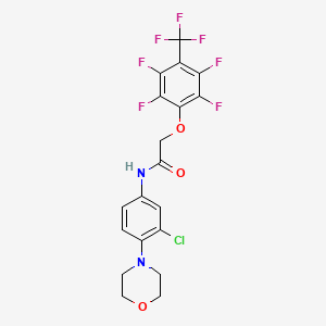 molecular formula C19H14ClF7N2O3 B4882814 N-(3-chloro-4-morpholin-4-ylphenyl)-2-[2,3,5,6-tetrafluoro-4-(trifluoromethyl)phenoxy]acetamide 