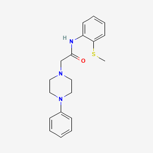 molecular formula C19H23N3OS B4882849 N-[2-(methylsulfanyl)phenyl]-2-(4-phenylpiperazin-1-yl)acetamide 