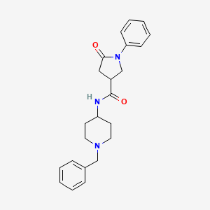 molecular formula C23H27N3O2 B4883060 N-(1-benzylpiperidin-4-yl)-5-oxo-1-phenylpyrrolidine-3-carboxamide 