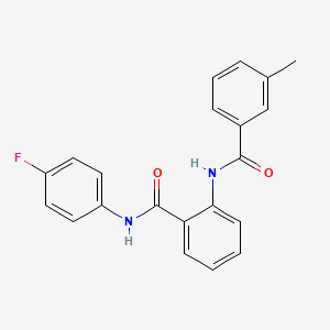 molecular formula C21H17FN2O2 B4883160 N~1~-(4-Fluorophenyl)-2-[(3-methylbenzoyl)amino]benzamide 