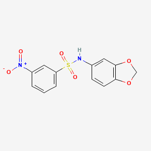 molecular formula C13H10N2O6S B4883162 N-(2H-1,3-BENZODIOXOL-5-YL)-3-NITROBENZENE-1-SULFONAMIDE 