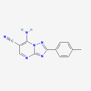 molecular formula C13H10N6 B4883296 7-amino-2-(4-methylphenyl)-[1,2,4]triazolo[1,5-a]pyrimidine-6-carbonitrile 