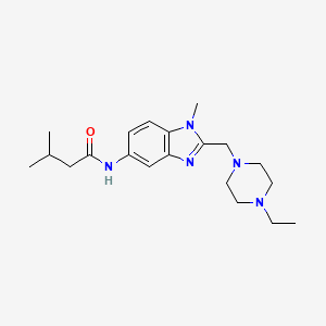 molecular formula C20H31N5O B4883333 N-{2-[(4-Ethylpiperazin-1-YL)methyl]-1-methyl-1H-1,3-benzodiazol-5-YL}-3-methylbutanamide 