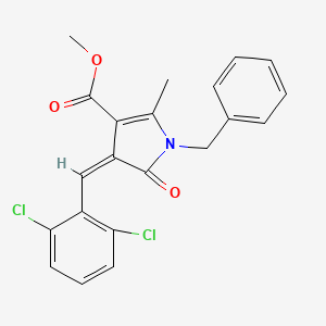 molecular formula C21H17Cl2NO3 B4883547 Methyl (4Z)-1-benzyl-4-[(2,6-dichlorophenyl)methylidene]-2-methyl-5-oxo-4,5-dihydro-1H-pyrrole-3-carboxylate 