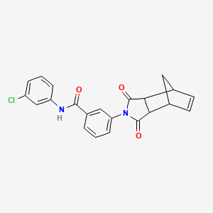 molecular formula C22H17ClN2O3 B4883611 N-(3-chlorophenyl)-3-(3,5-dioxo-4-azatricyclo[5.2.1.02,6]dec-8-en-4-yl)benzamide 