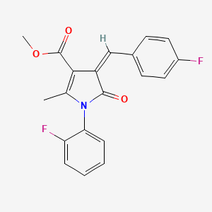 molecular formula C20H15F2NO3 B4883725 methyl (4Z)-1-(2-fluorophenyl)-4-[(4-fluorophenyl)methylidene]-2-methyl-5-oxopyrrole-3-carboxylate 