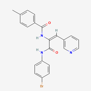 molecular formula C22H18BrN3O2 B4883847 N-[(E)-3-(4-bromoanilino)-3-oxo-1-pyridin-3-ylprop-1-en-2-yl]-4-methylbenzamide 