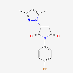 B4884005 1-(4-bromophenyl)-3-(3,5-dimethyl-1H-pyrazol-1-yl)-2,5-pyrrolidinedione CAS No. 5323-09-1