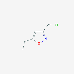 molecular formula C6H8ClNO B048841 3-(Chloromethyl)-5-ethyl-1,2-oxazole CAS No. 122221-01-6