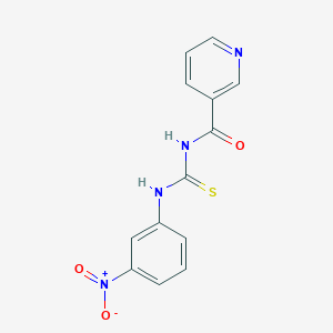 molecular formula C13H10N4O3S B4884180 N-(3-NITROPHENYL)-N'-(3-PYRIDYLCARBONYL)THIOUREA 
