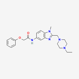 molecular formula C23H29N5O2 B4884218 N-{2-[(4-Ethylpiperazin-1-YL)methyl]-1-methyl-1H-1,3-benzodiazol-5-YL}-2-phenoxyacetamide 
