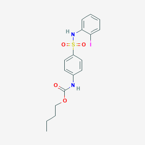 molecular formula C17H19IN2O4S B4884255 butyl N-[4-[(2-iodophenyl)sulfamoyl]phenyl]carbamate 