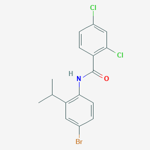 molecular formula C16H14BrCl2NO B4884265 N-[4-bromo-2-(propan-2-yl)phenyl]-2,4-dichlorobenzamide 