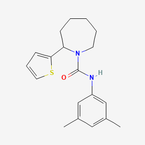 molecular formula C19H24N2OS B4884300 N-(3,5-Dimethylphenyl)-2-(thiophen-2-YL)azepane-1-carboxamide 