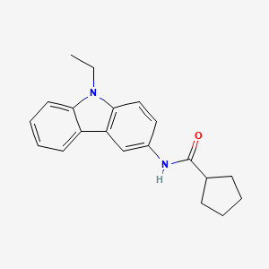 molecular formula C20H22N2O B4884485 N-(9-ethyl-9H-carbazol-3-yl)cyclopentanecarboxamide 