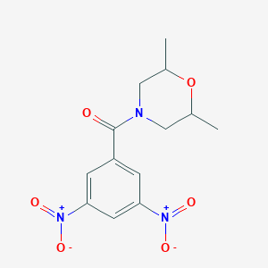 molecular formula C13H15N3O6 B4884633 (2,6-DIMETHYLMORPHOLINO)(3,5-DINITROPHENYL)METHANONE 