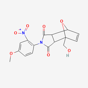 molecular formula C16H14N2O7 B4884723 4-(hydroxymethyl)-2-(4-methoxy-2-nitrophenyl)-3a,4,7,7a-tetrahydro-1H-4,7-epoxyisoindole-1,3(2H)-dione 