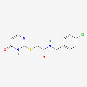 molecular formula C13H12ClN3O2S B4884752 N-[(4-chlorophenyl)methyl]-2-[(6-oxo-1H-pyrimidin-2-yl)sulfanyl]acetamide 