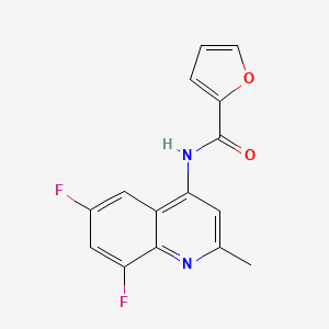 molecular formula C15H10F2N2O2 B4884762 N-(6,8-difluoro-2-methylquinolin-4-yl)furan-2-carboxamide 