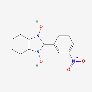 molecular formula C13H17N3O4 B4884767 1,3-dihydroxy-2-(3-nitrophenyl)-3a,4,5,6,7,7a-hexahydro-2H-benzimidazole 