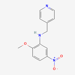 molecular formula C13H13N3O3 B4884845 2-methoxy-5-nitro-N-(pyridin-4-ylmethyl)aniline 