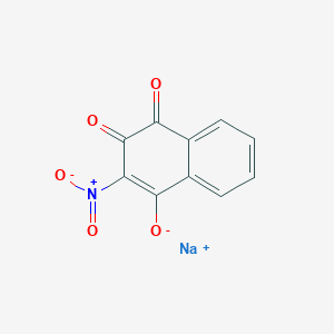 molecular formula C10H4NNaO5 B4885016 Sodium;2-nitro-3,4-dioxonaphthalen-1-olate 