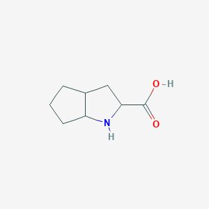 molecular formula C8H13NO2 B048851 2-Azabicyclo[3.3.0]octane-3-carboxylic acid CAS No. 118353-96-1