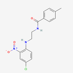 molecular formula C16H16ClN3O3 B4885147 N-{2-[(4-chloro-2-nitrophenyl)amino]ethyl}-4-methylbenzamide 