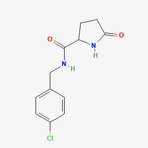 molecular formula C12H13ClN2O2 B4885234 N-[(4-chlorophenyl)methyl]-5-oxopyrrolidine-2-carboxamide 