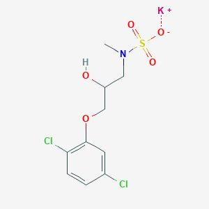 molecular formula C10H12Cl2KNO5S B4885345 potassium;N-[3-(2,5-dichlorophenoxy)-2-hydroxypropyl]-N-methylsulfamate 