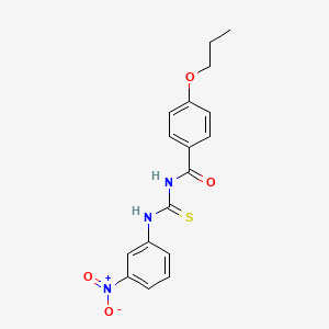 molecular formula C17H17N3O4S B4885441 N-[(3-nitrophenyl)carbamothioyl]-4-propoxybenzamide 