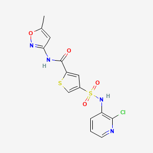 molecular formula C14H11ClN4O4S2 B4885516 4-[(2-chloropyridin-3-yl)sulfamoyl]-N-(5-methyl-1,2-oxazol-3-yl)thiophene-2-carboxamide 