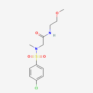 molecular formula C12H17ClN2O4S B4885679 N~2~-[(4-chlorophenyl)sulfonyl]-N~1~-(2-methoxyethyl)-N~2~-methylglycinamide 