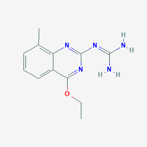 molecular formula C12H15N5O B4885745 N-(4-ETHOXY-8-METHYLQUINAZOLIN-2-YL)GUANIDINE 