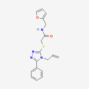 molecular formula C18H18N4O2S B4886040 2-[(4-ALLYL-5-PHENYL-4H-1,2,4-TRIAZOL-3-YL)SULFANYL]-N-(2-FURYLMETHYL)ACETAMIDE 
