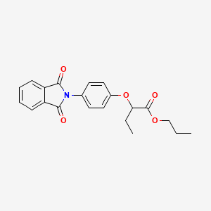 molecular formula C21H21NO5 B4886108 Propyl 2-[4-(1,3-dioxoisoindol-2-yl)phenoxy]butanoate 